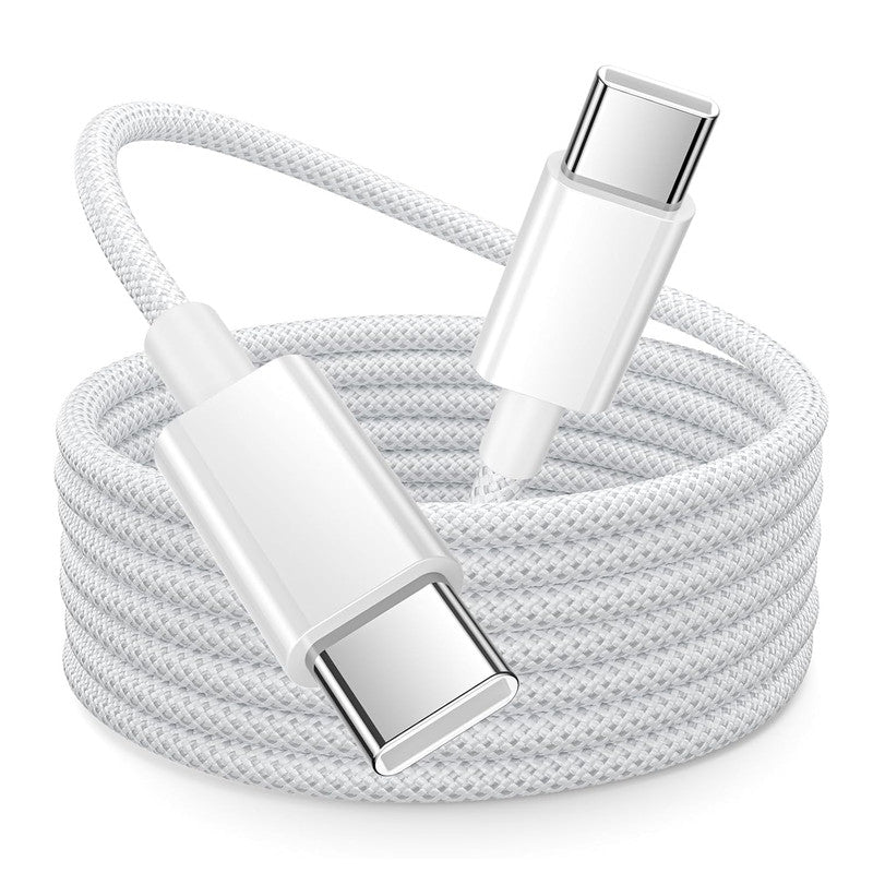 Câble USB-C vers USB-C en Nylon Tressé – Charge Rapide et Durable, Compatible avec Iphone 16 Plus Iphone