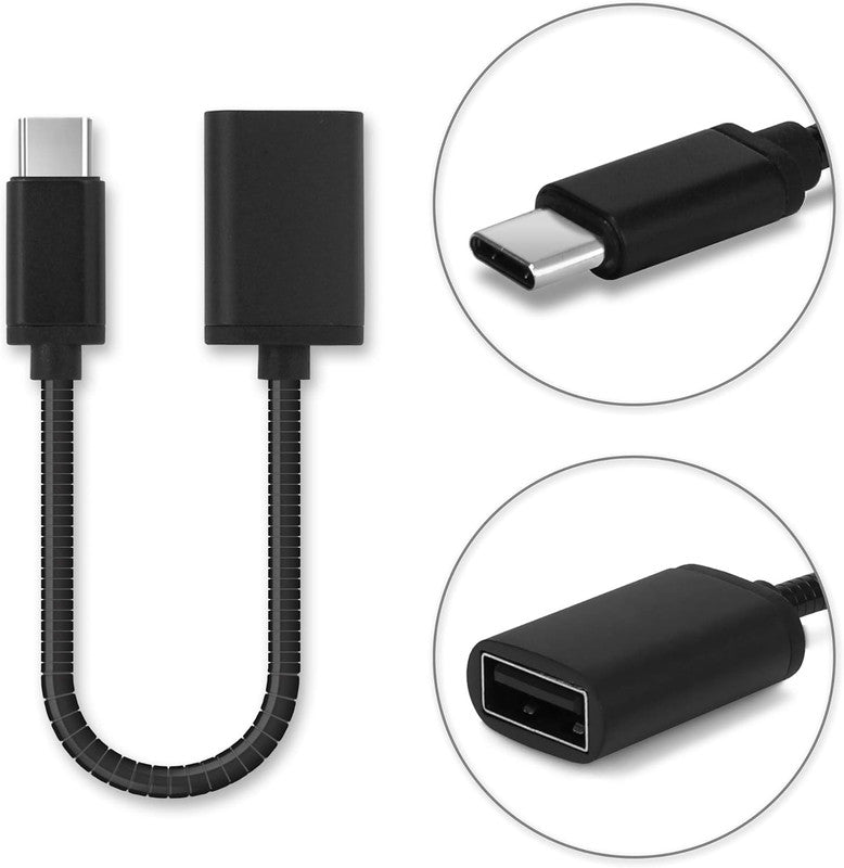 PH26 Câble Adaptateur lightning vers USB-A OTG compatible Iphone 12 mini - USB C Mâle vers USB A Femelle Nylon Tressé Aluminium Iphone