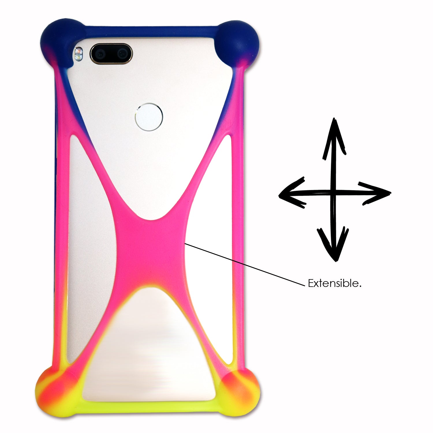 Shockproof Bumper Case compatible with Blackview Oscal Flat 2C Super Quality Silicon Bumper compatible with Blackview Oscal Flat 2C - MULTICOLOR