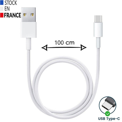 Câble USB Type C - 1 Mètre pour Huawei P20 Lite 2019 Charge Rapide - Câble de Recharge/Synchronisation Rapide Transfert de données Huawei