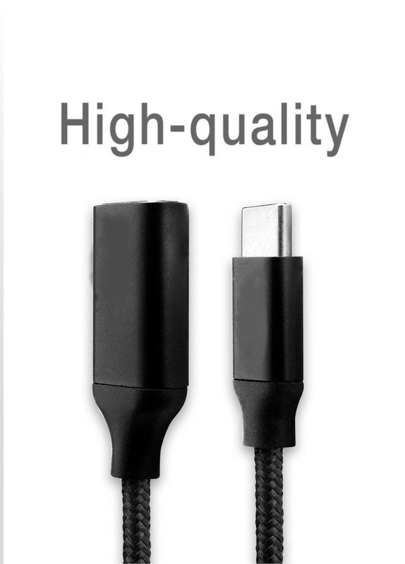 PH26 USB-C to USB-A OTG Adapter Cable Compatible with Xiaomi Redmi A4 5G - USB C Male to USB A Female Nylon Braided Aluminum