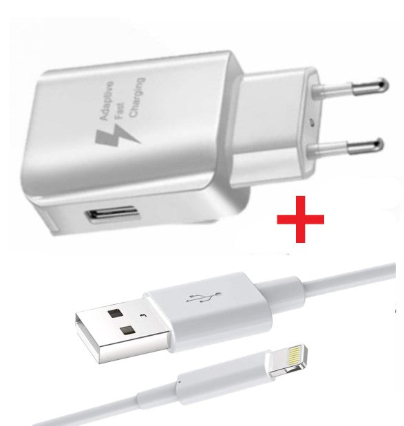 Super Pack Chargeur + Câble Compatible avec Iphone XR Fast Charger Ultra-puissant et rapide NOUVELLE GENERATION 3A avec CABLE lightning Chargement/Transfert de données. Iphone