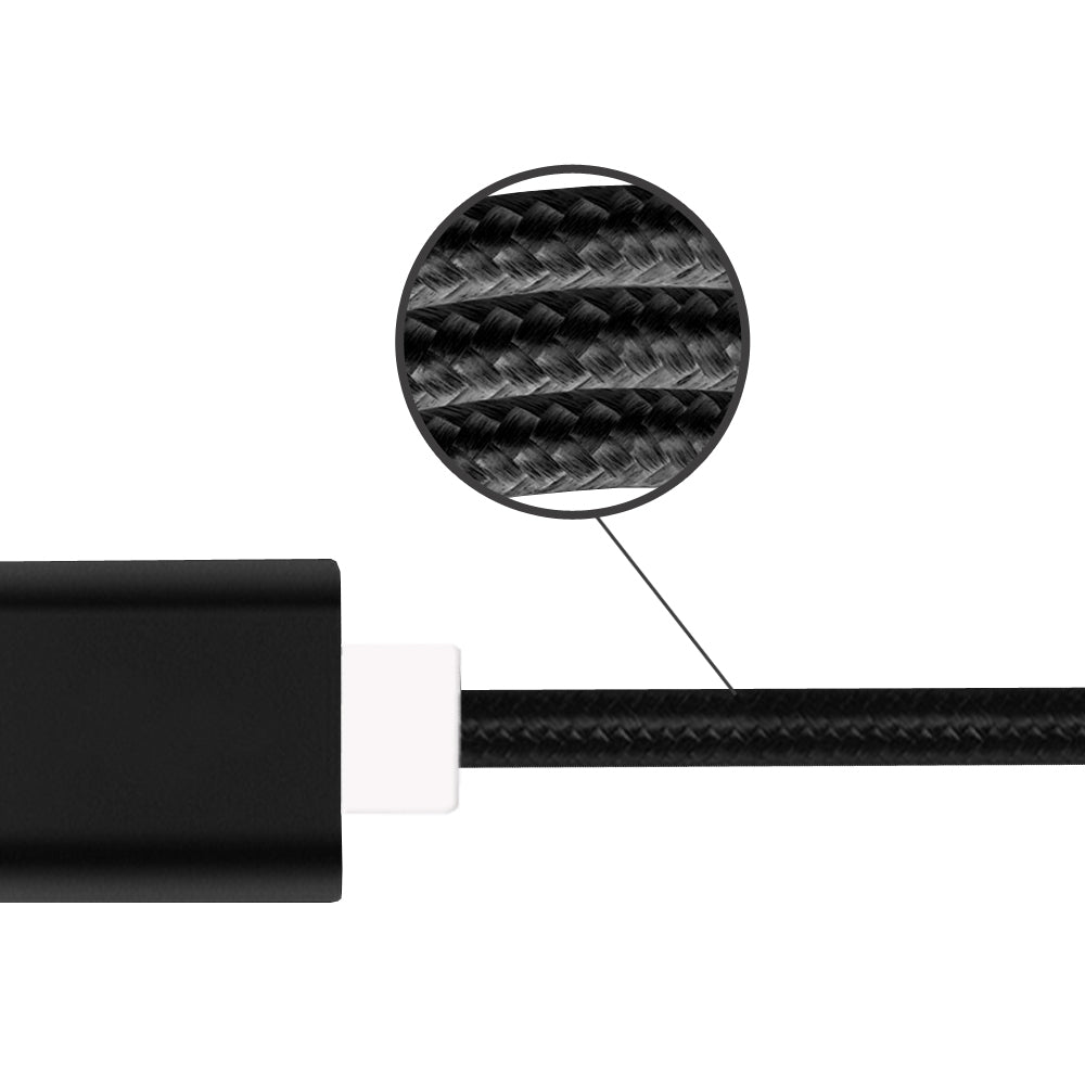Cable USB-C compatible con Oppo A60 CPH3669, cable USB trenzado de nailon de 1 metro, carga rápida y sincronización de datos, color negro.