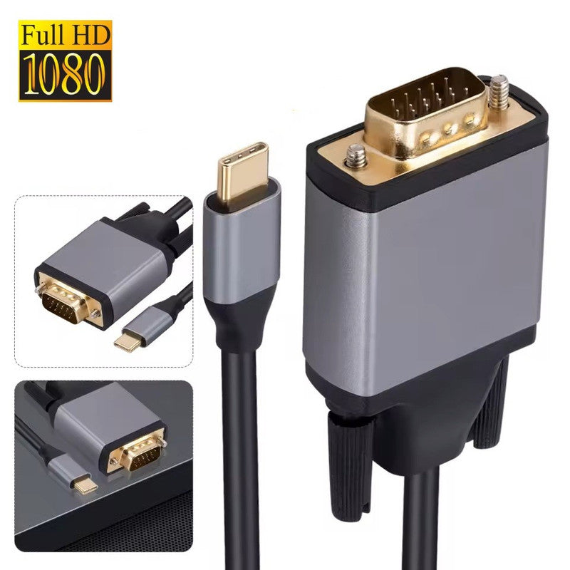 PH26 Câble USB-C vers VGA Full HD 1080p compatible avec Doogee Blade 10 Ultra Doogee