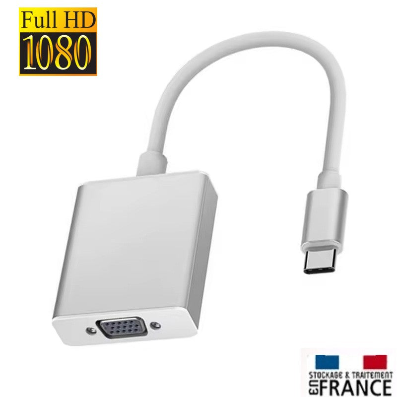 PH26  Adaptateur USB-C vers VGA 1080p compatible avec Doogee Blade GT Ultra Doogee