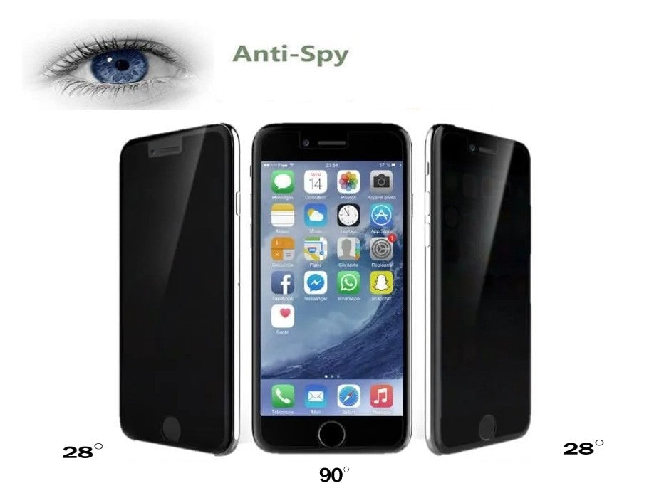 PH26 Verre Trempé Anti-Espion pour Iphone 8 Plus - Vitre Protection Ecran Privacy Iphone